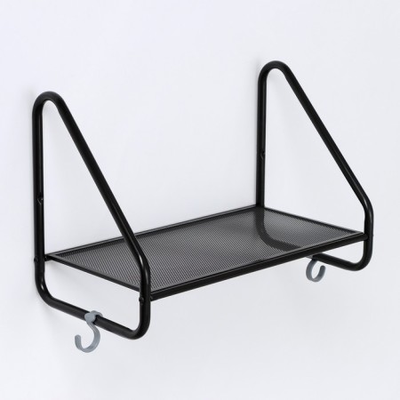 Wall -mounted shelf "Barcelona 11", 45 × 24.5 × 30 cm, black color-1