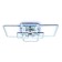 LED ceiling LED with Ambrella Light, Original, Fa5307, 6XLED, 176 W, 13200LUM, 3000-6400K, Chromium color.