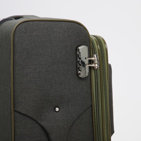 Big suitcase 28 ", lightning department, code castle, 3 wheels, 2 outer pockets, khaki color-4
