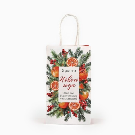 New Year's Craft gift package “Happy New Year”, 12 x 9 x 21 cm, New Year-2