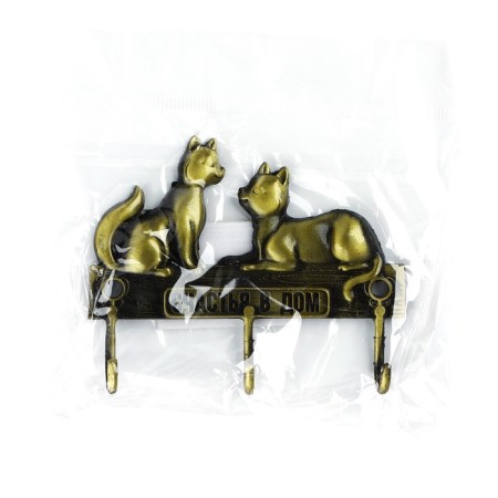 The key a wall -mounted "Happiness in the house", cats, 9.4 x 6.1 cm-4