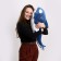 Skill of the soft toy "Killed", 80 cm, blue color