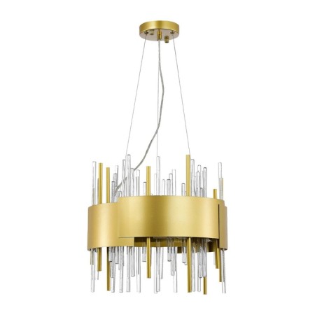 Suspended chandelier ST LUCE. SL1633.203.08. Olvera. 8x40 watts, E14, 40x40x37 cm, matte gold color-3