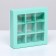Box for 9 sweets with a shell, green, 14.5 x 14.5 x 3.5 cm