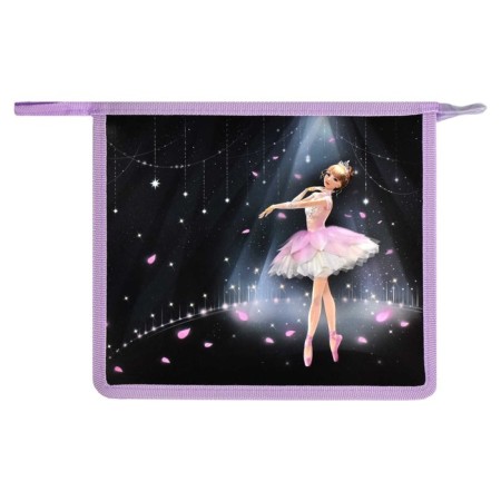 Folder for notebooks A5, 233 x 200 x 40 mm, lightning from above, plastic/textiles, Phoenix "Princess Ballerina"-1