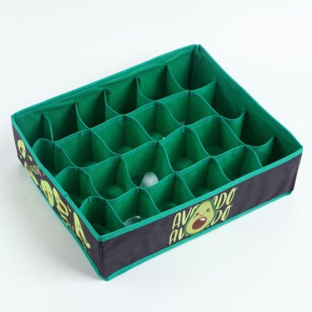 Organizer for storage, coffee for linen 24 cells "Avocado", 35 x 30 x 10 cm.-4