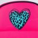 Baby backpack for a girl textile "heart", 27x23x10 cm