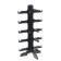 Glass stands 5 seats, 16 × 14.5 × 31, black color