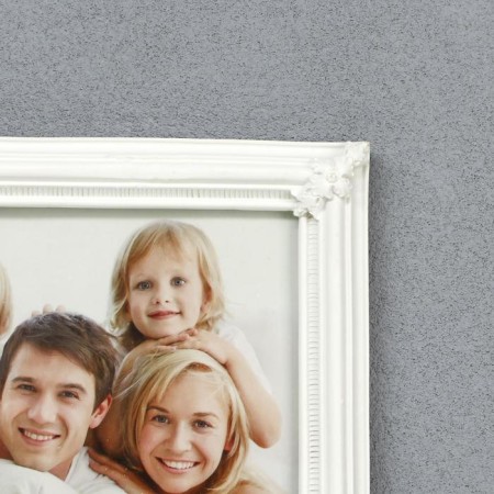 Photo frame Polystone in 2 photos 10x15; 12x17 cm "lush leaves" white 41.5x29.5 cm-1