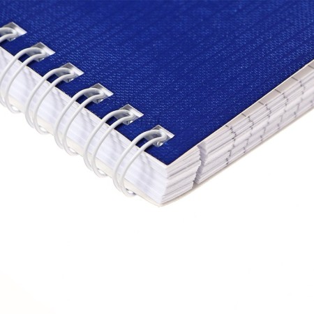 A4 notebook, 96 sheets in a cage on the crest "Blue. Metallic", Bumvinyl cover, Offset Block 65g/m2-2