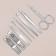 Set of manicure "texture", 8 items, in case, color mix
