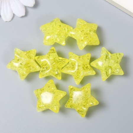 Busina Plastic for the creativity "Star. Stone ice" transparent yellow 1.3x2.6x2.6 cm-2