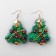 New Year! Earrings "New Year" Christmas tree with a garland, colored in gold