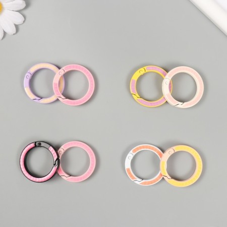 Carabiner Metal "Ring. Insert" mix 3.6x3.6 cm-1