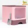Closed toilet 50 x 40 x 40 cm with a retractable pallet, burgundy