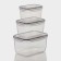 A set of containers rectangular, 6 pcs: 5.5 l, 1.4 l, 0.8 l, 0.7 l, 0.7 l, 0.4 liters