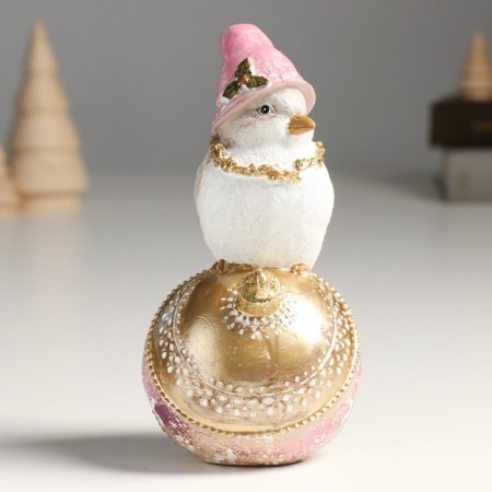 Polystone souvenir "Vorostone in a pink cap on the New Year's ball" 11.5x8.5x17.5 cm-3