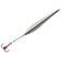 Vertical Winter Lucky John Double Blade with a chain and a tee, 6.5 cm cs blister