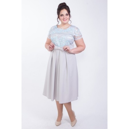 Women's dress, size 54, gray color-1