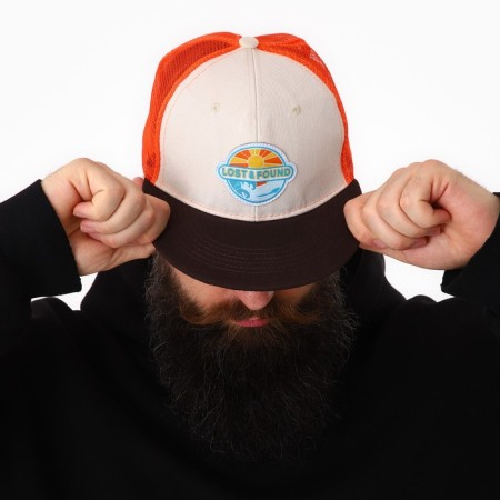 Men's cap with a straight visor Lost & Found, mesh, rr 56-9