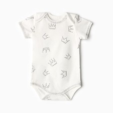 Боди Bloom Baby Короны с кор. рукавом, р. 80 см, молочный