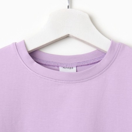 Longsliv children's minku lavender color, height 152 cm-4