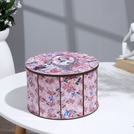 Casket Round "Pink", D-20cm, H-12.5cm