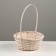 A set of wicker baskets, D16xH10/32cm, D18XH10/34cm, D21XH10/36cm, 3pcs, Bamboo, White