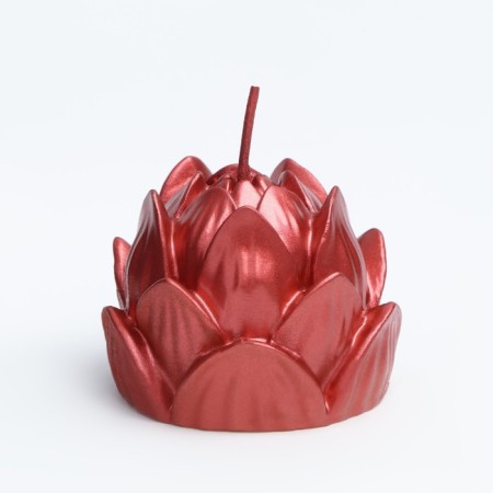 Figure candle "Lotus", 6.6x6.5 cm, red, in the box-4
