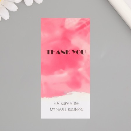 Stick Paper Gratitude "Thank you" pink set 50 pcs 10x5 cm-1