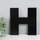 The panel of the letter "h" 19x20 cm, black