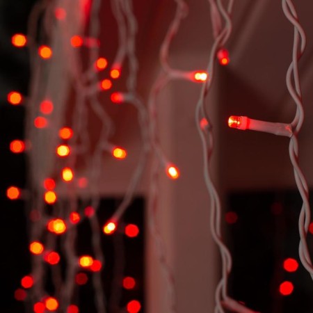 Garland "fringe" 3 × 0.9 m, IP44, UMS, white thread, 232 LED, red glow, 220 V-2