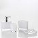 Axentia Priamos glass for a bathroom of white acrylic, Ø 7 cm, height 8.5 cm