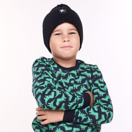 Children's hat, black color, size 48-52-1