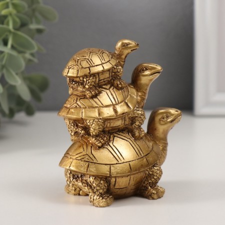 NECK Polystone for bronze "Turtles Pyramid" 10x5.5x8.5 cm-1