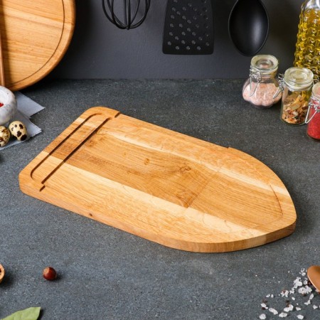 Groot board "boat", for serving and feeding, 23x40 cm, array of oak-2