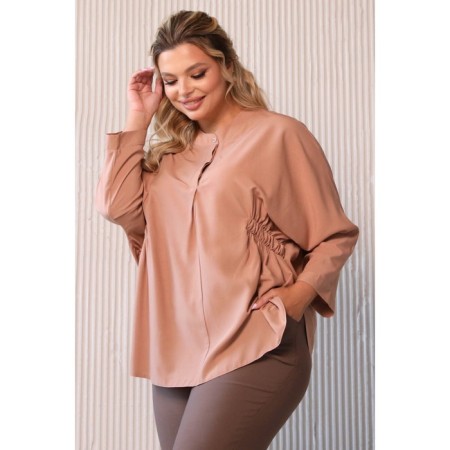 Female blouse, size 52, beige color-3