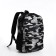 Youth backpack from textiles, 3 pockets, gray color