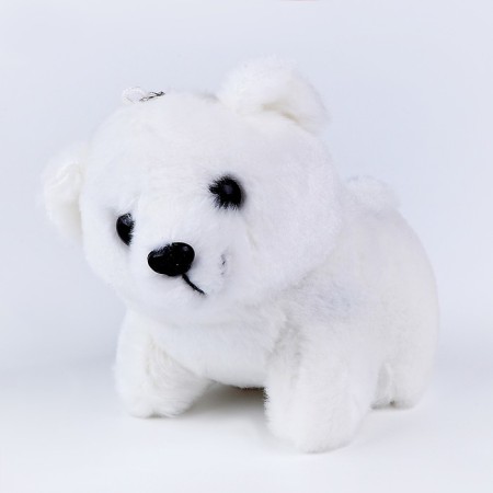 Soft toy "Bear White", on a key fob, 11 cm-3