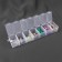 Little things storage container, 19 × 4.5 × 3 cm, with stickers, color transparent