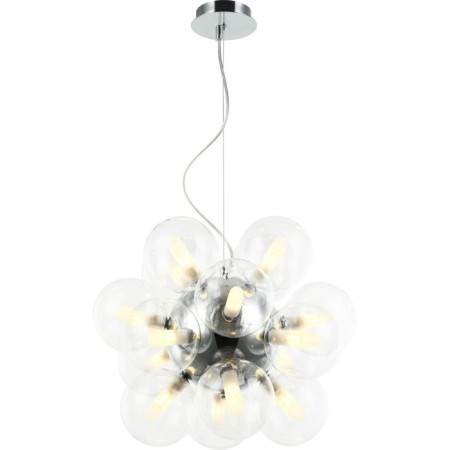 Suspended chandelier Roxie 16xg9 LED 5W, size 45x45x49-150 cm, chromium color