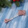 Decoration Christmas tree "Key shine" 16x6.5 cm, transparent pink