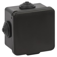 Ringy box era Kor-65-65-50-4G-B open installation black 65x65x50 mm, with sealants of 4 VX. IP54