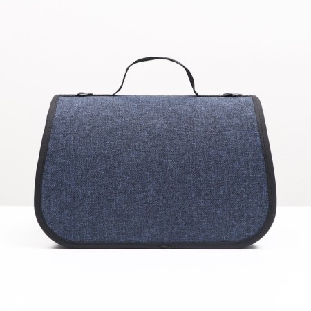 Bag - Animal Carriage "Carpetbegger with a window", 32.5 x 19.5 x 19.5 cm, blue-3