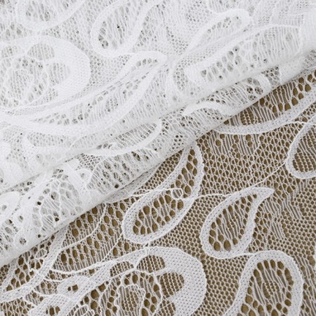 Lace elastic fabric, 230 mm × 2.7 ± 0.5 m, white color-1