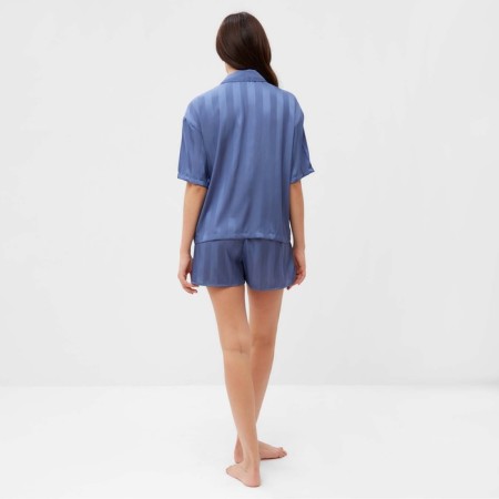 Female pajamas (shirt and shorts) KAFTAN "strip" size 40-42, blue-5