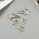 Invisibility for hair "Beatrice" (set of 5 pcs) star, 3.5 and 6 cm, silver gold