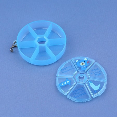 Air man, with a chain, d = 8 × 2 cm, 6 sections, blue color-2
