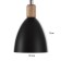 STAS "DAN" E27 40W black 14x14x24 cm