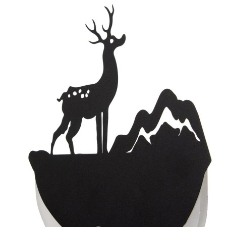 Sconces "Deer and mountain" LED 11W 4000k black 20x29x5 cm-4